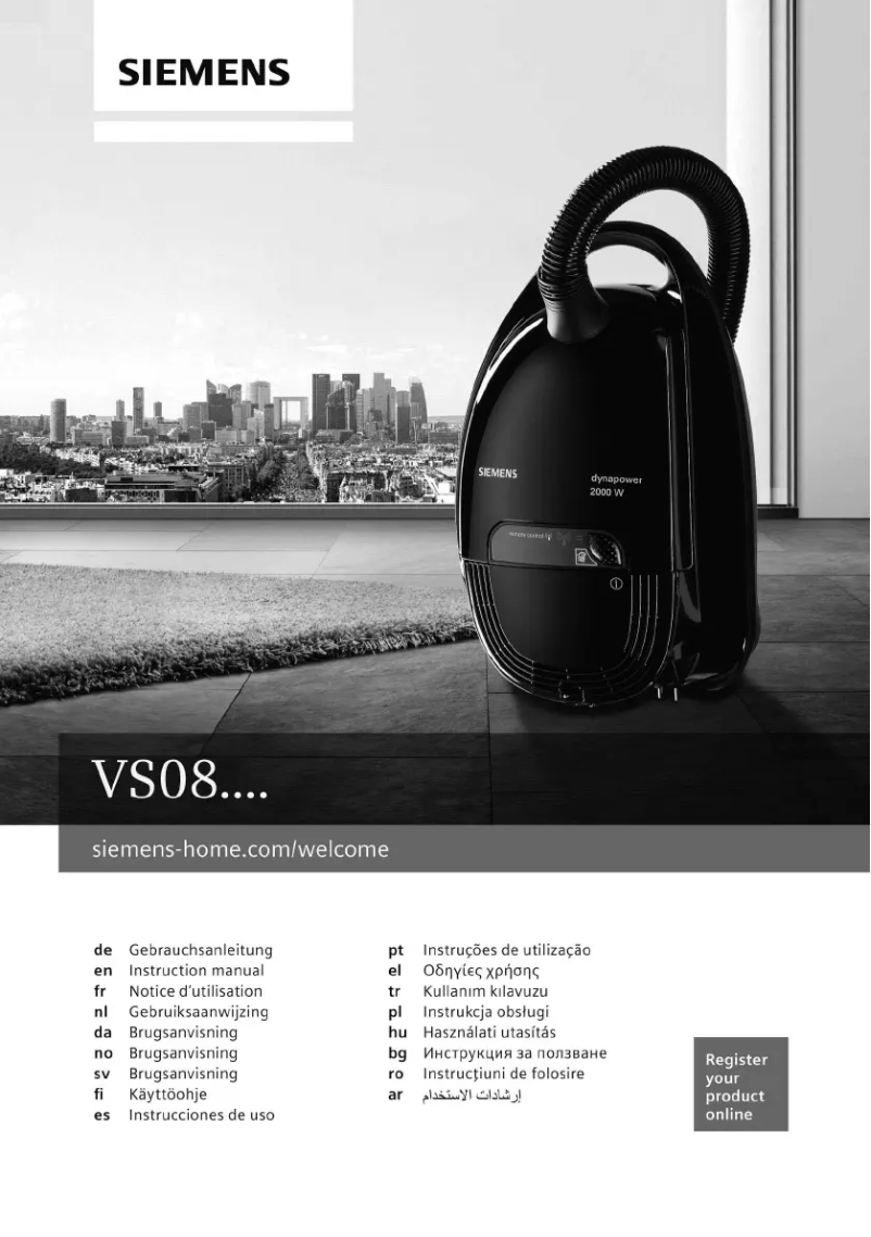 Page 1 de la notice Manuel utilisateur Siemens VS08G750