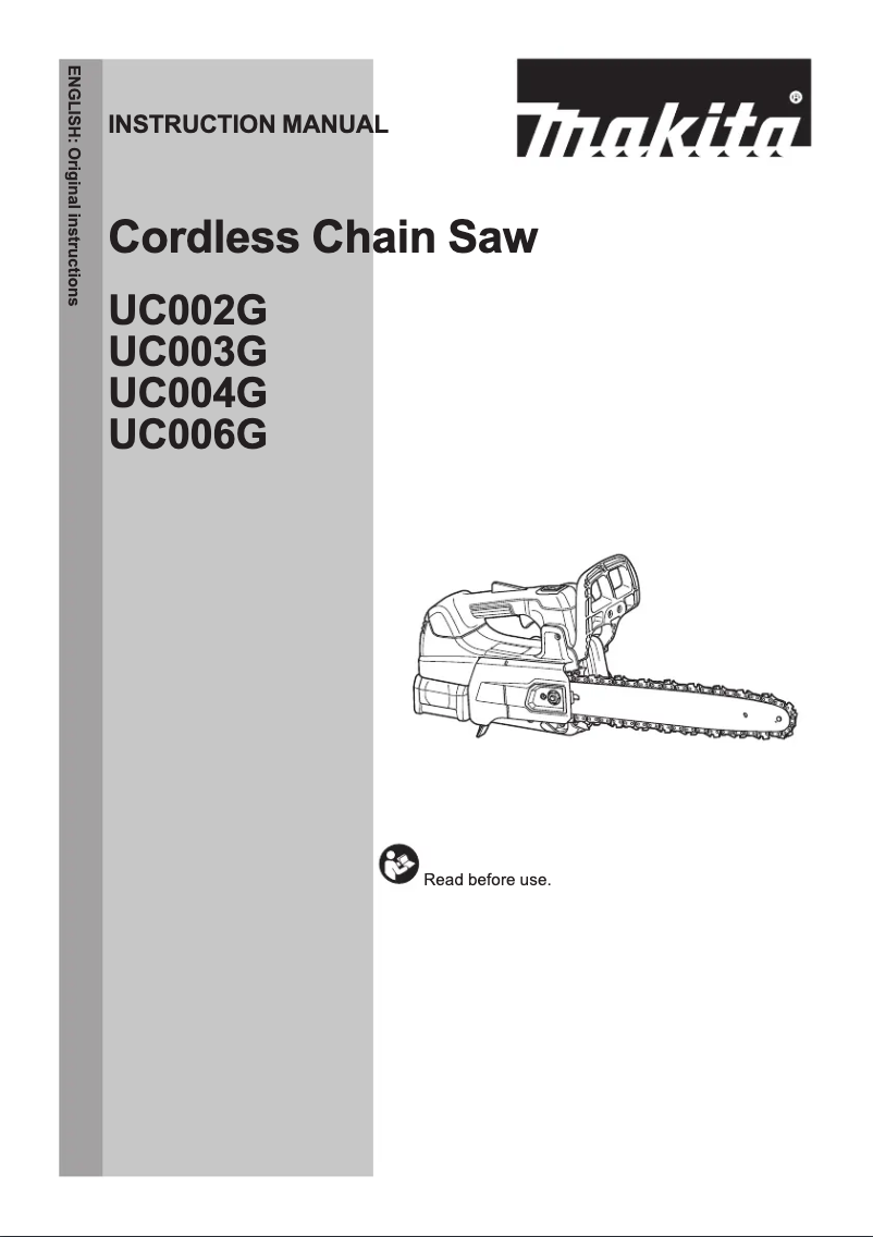 Page 1 de la notice Manuel utilisateur Makita UC002GD