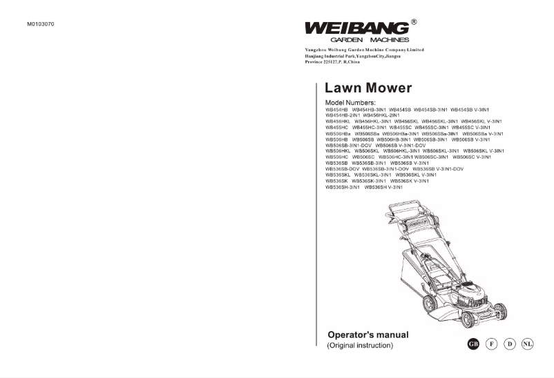 Página 1 del manual Manual de usuario Weibang WB455HC-3in1