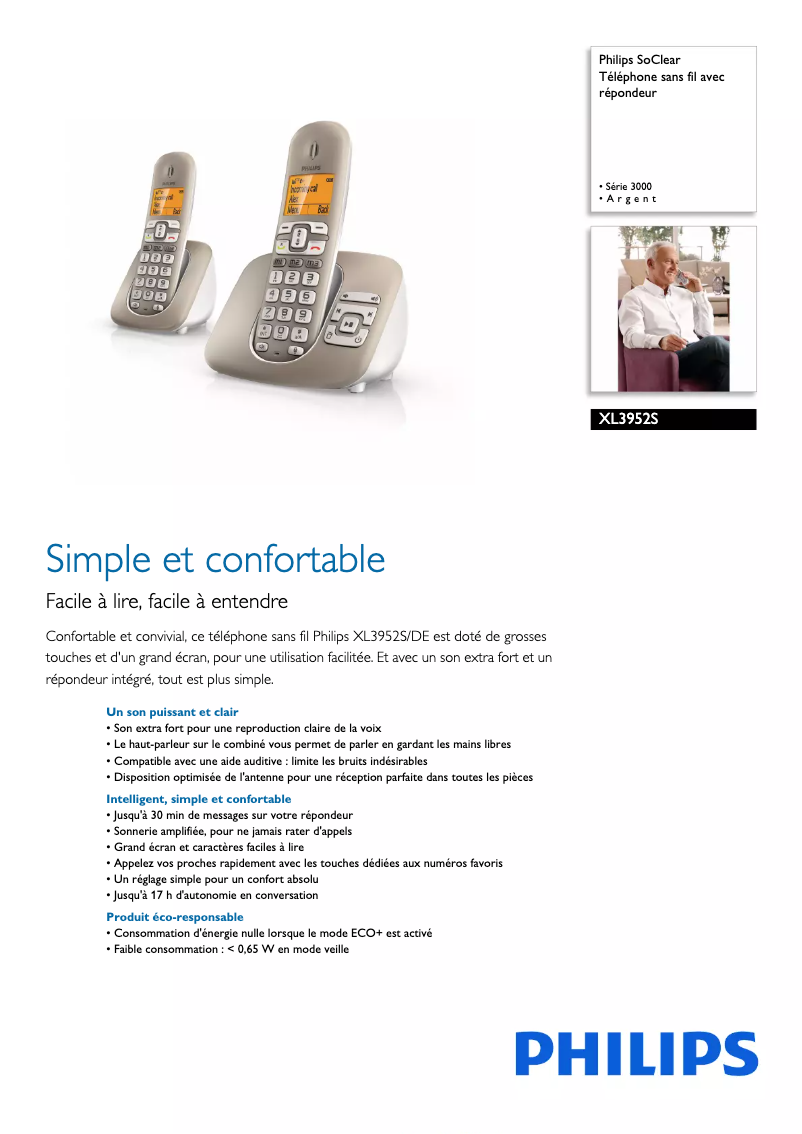 Imagen de la primera página del manual del dispositivo SoClear XL3952S