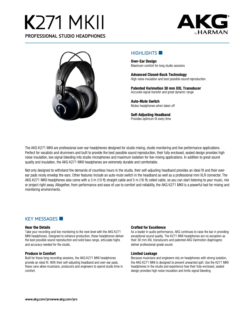 Image de la première page du manuel de l'appareil K271 MKII