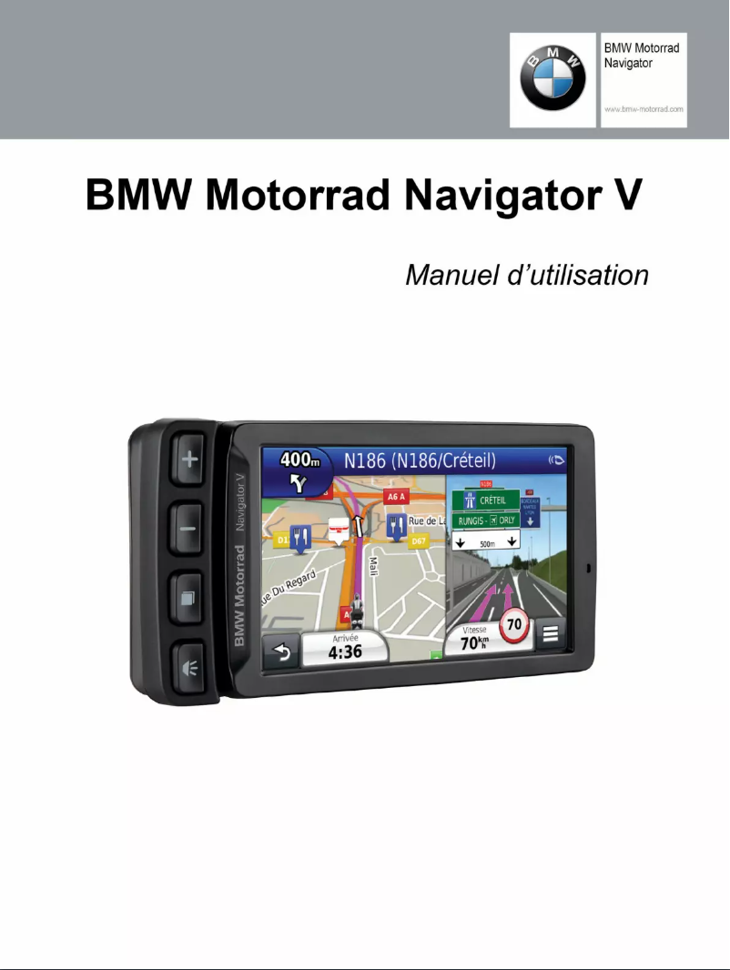 Page 1 de la notice Manuel utilisateur Garmin BMW Motorrad Navigator V