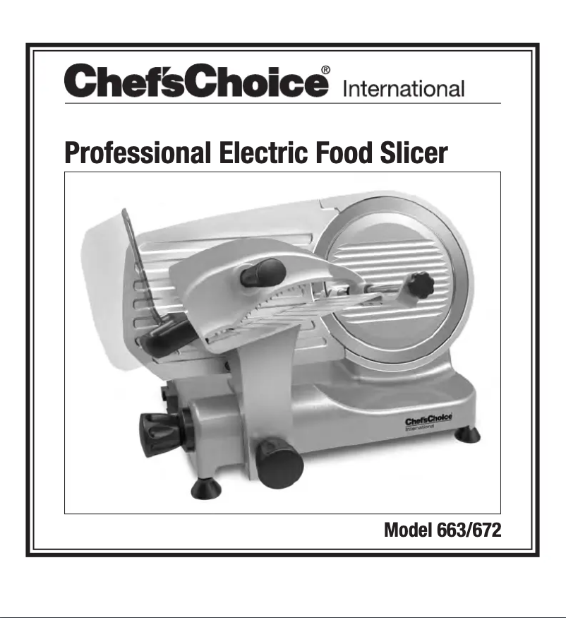 Page 1 de la notice Manuel utilisateur Chef's Choice Model 672