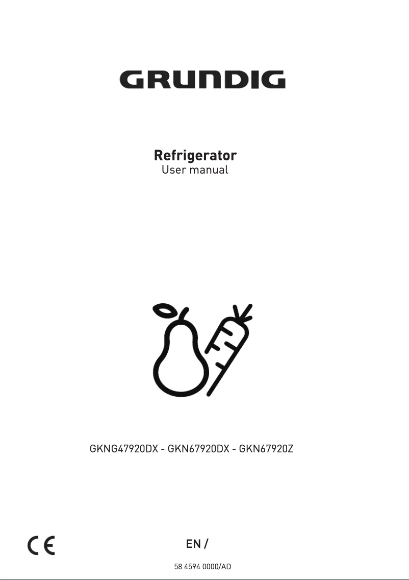 Page n°1 - Manuel utilisateur Grundig GKN67920D