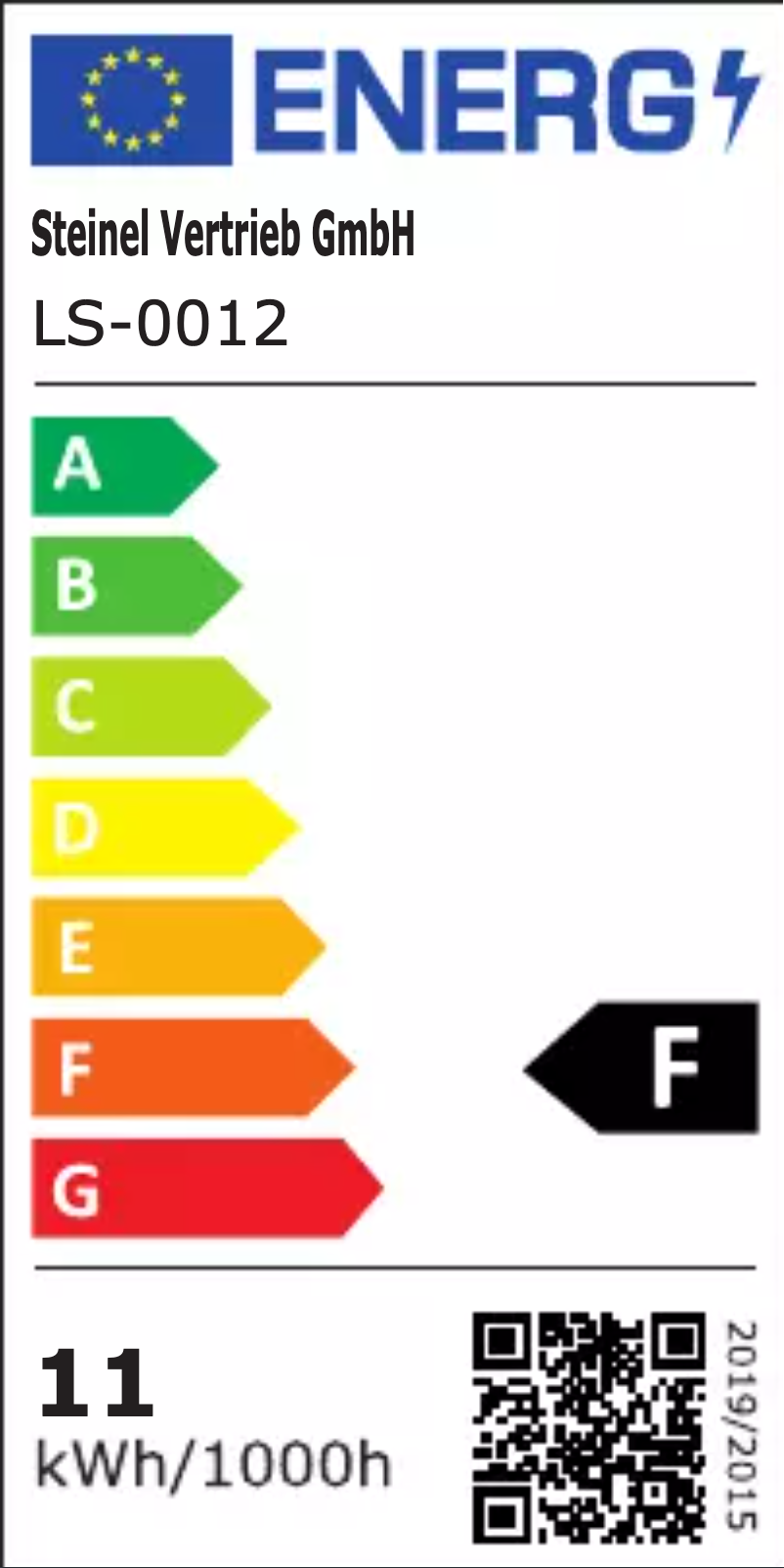 Page 1 de la notice Label énergétique Steinel L 665 LED