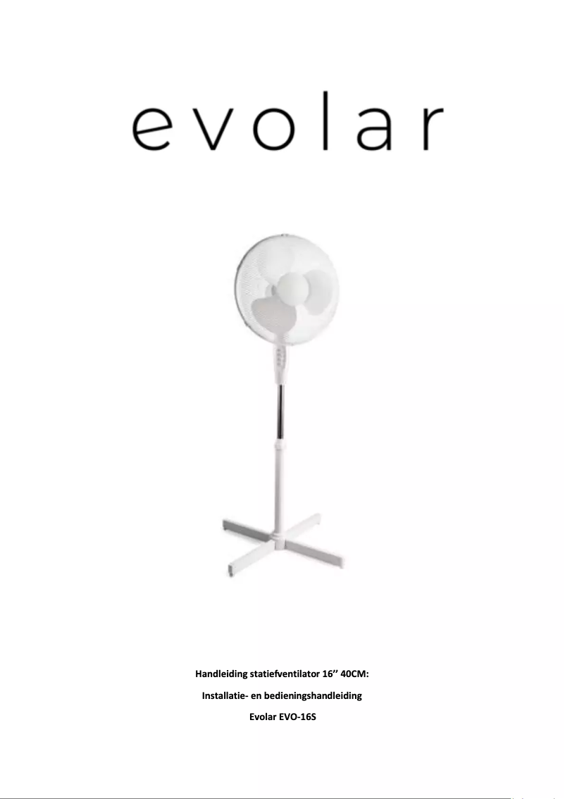 Image de la première page du manuel de l'appareil EVO-16S