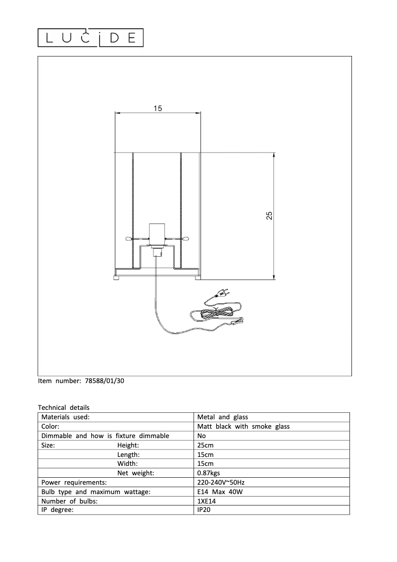 Image de la première page du manuel de l'appareil Julot 78588/01/30