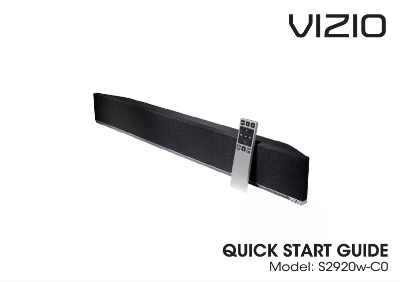 Page 1 de la notice Manuel utilisateur VIZIO S2920W-C0