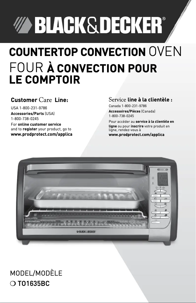 Page n°1 - Manuel utilisateur Black & Decker TO1635BC