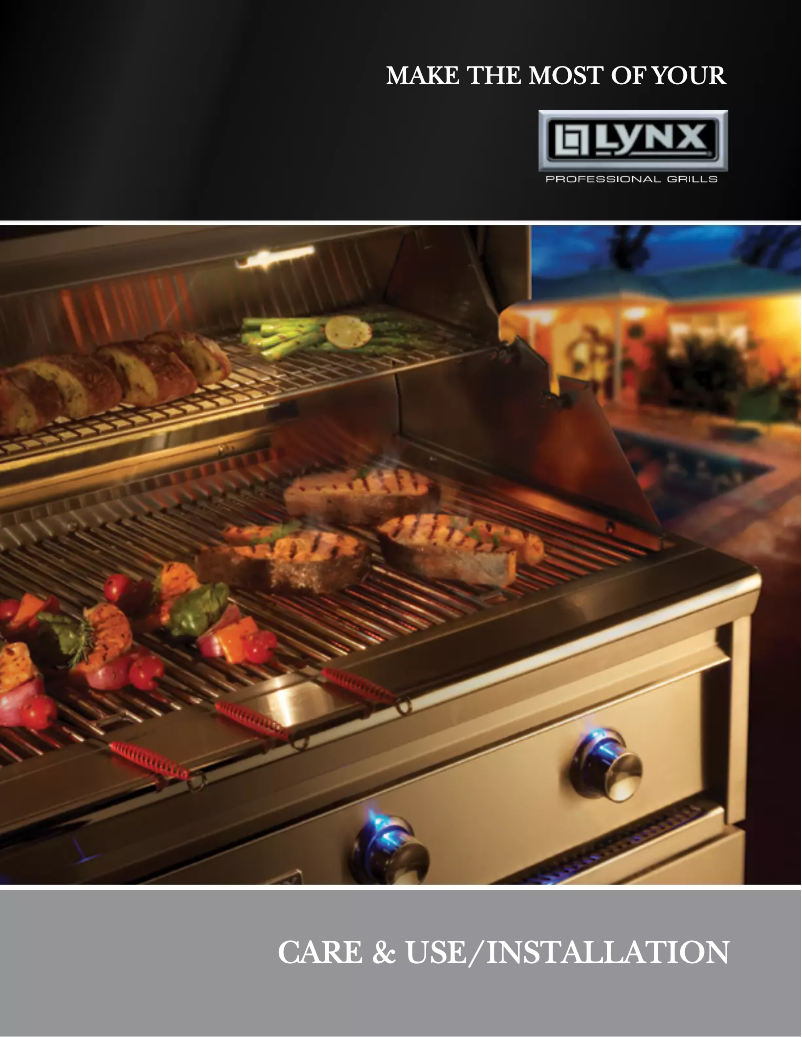 Page 1 de la notice Manuel d'utilisation et d'entretien Lynx Professional L36TR