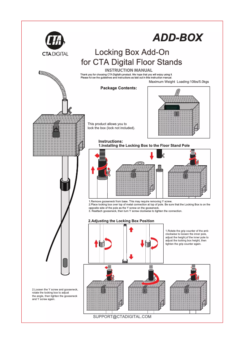 Image de la première page du manuel de l'appareil ADD-BOXL