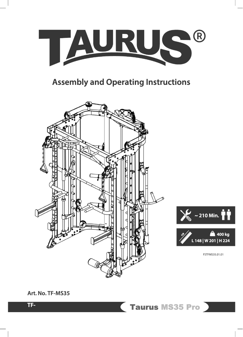 Página 1 del manual Manual de usuario Taurus MS35 Pro