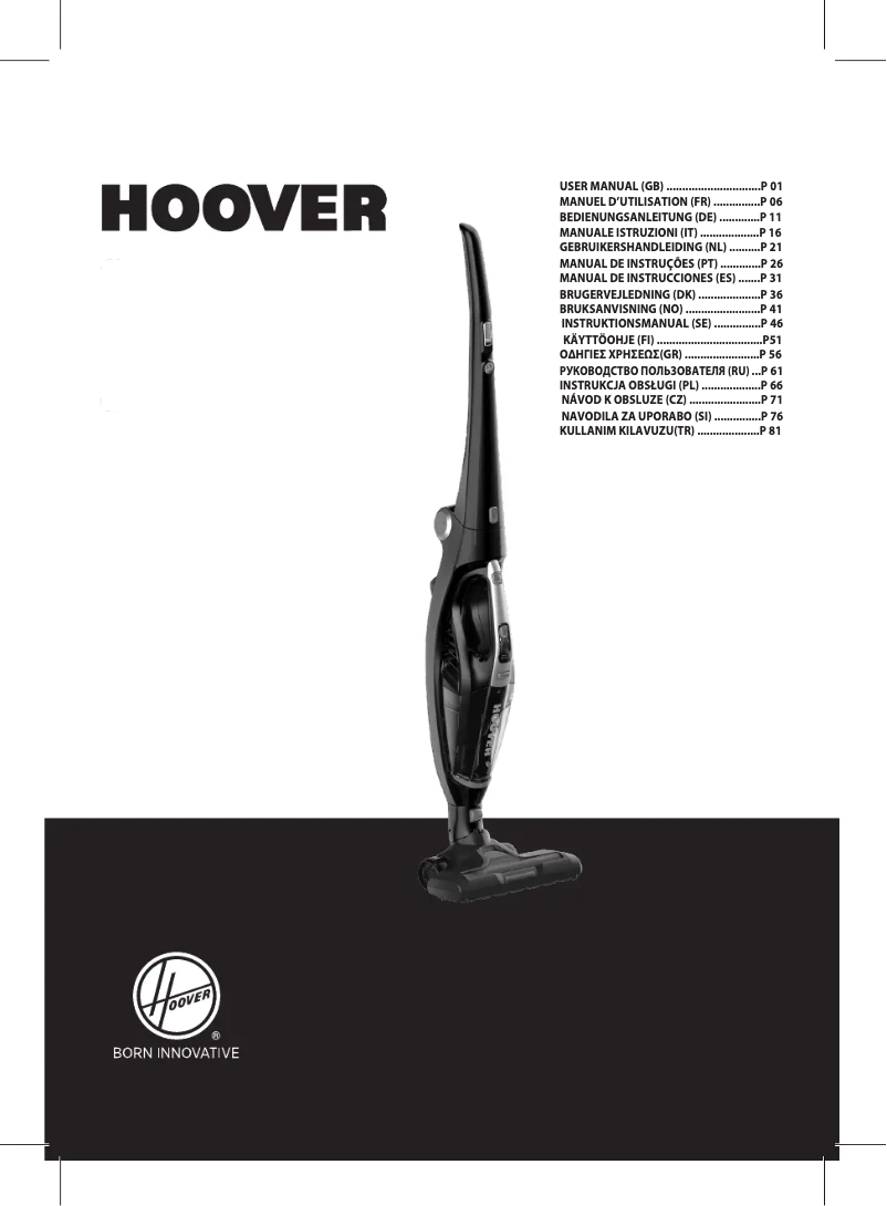Page n°1 - Manuel utilisateur Hoover FE216ALI 011
