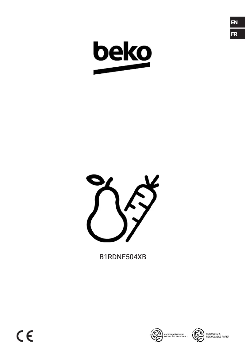 Page 1 de la notice Manuel utilisateur Beko B1RDNE504XB