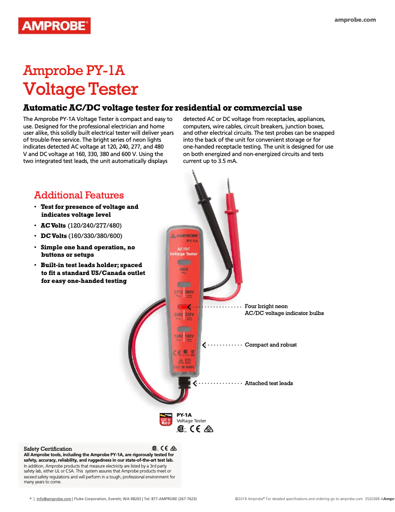Image de la première page du manuel de l'appareil PY-1A