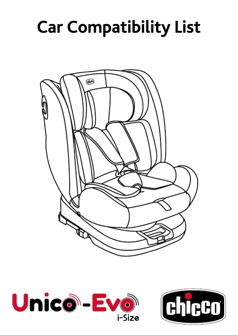 Page 1 de la notice Manuel utilisateur Chicco Unico Evo i-Size