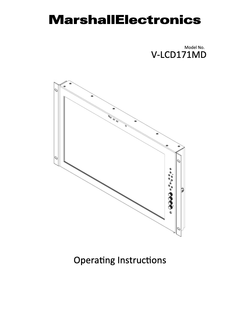 Image de la première page du manuel de l'appareil V-LCD171MD