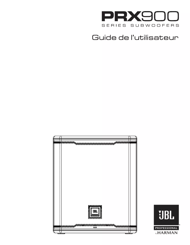 Page 1 de la notice Manuel utilisateur JBL PRX918XLF