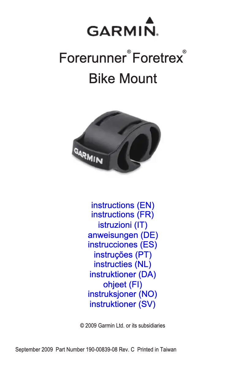 Page n°1 - Manuel utilisateur Garmin Forerunner 205