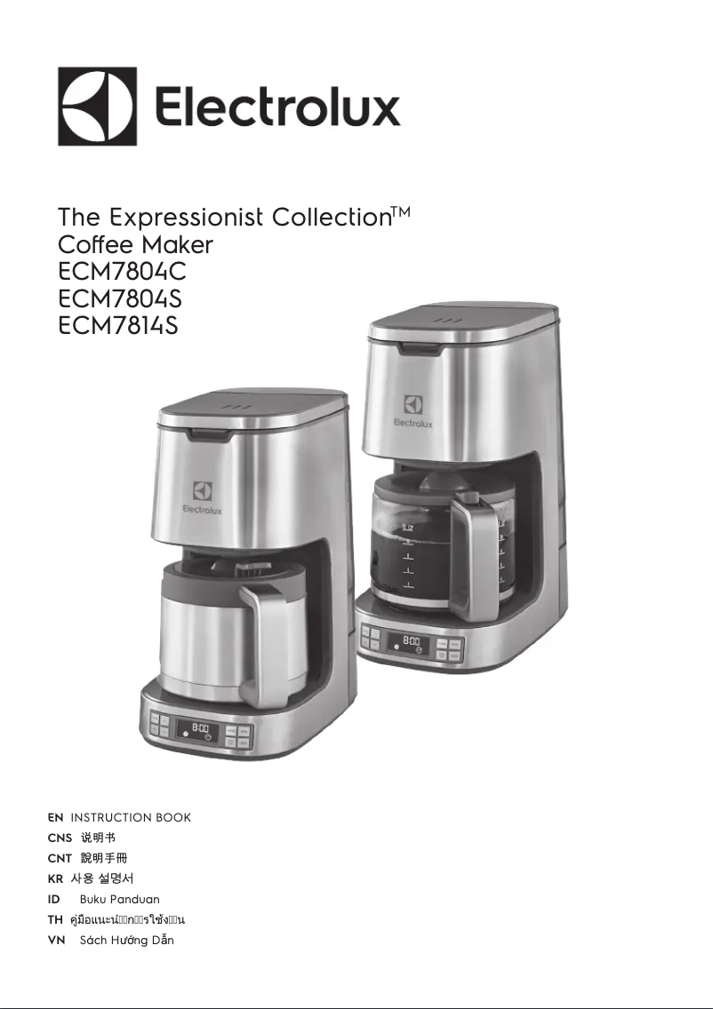 Page 1 de la notice Manuel utilisateur Electrolux The Expressionist Collection ECM7814S