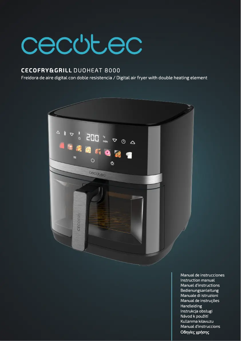 Image de la première page du manuel de l'appareil Cecofry&Grill Duoheat 8000