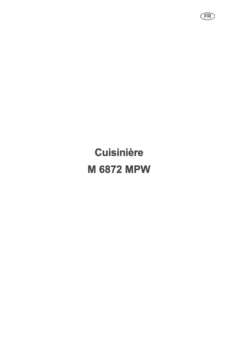 Page n°1 - Manuel utilisateur Arthur Martin-Electrolux M6872MPW