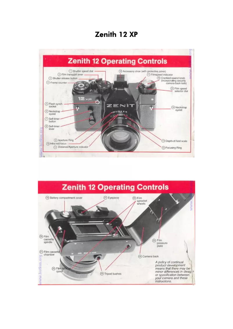 Page n°1 - Manuel utilisateur Zenit 12 XP
