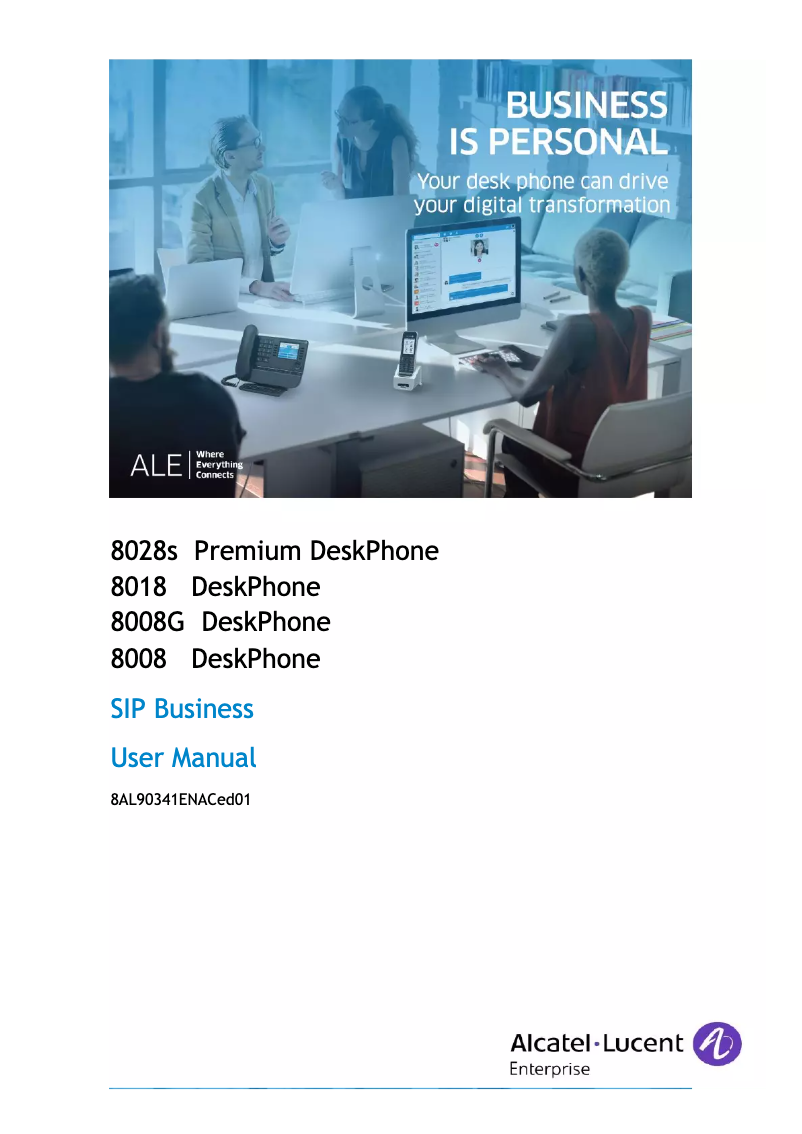 Página 1 del manual Manual de usuario Alcatel-Lucent 8068s Premium