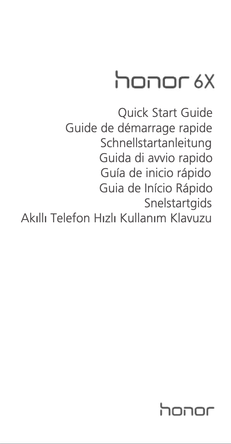 Page 1 de la notice Manuel utilisateur Honor 6X