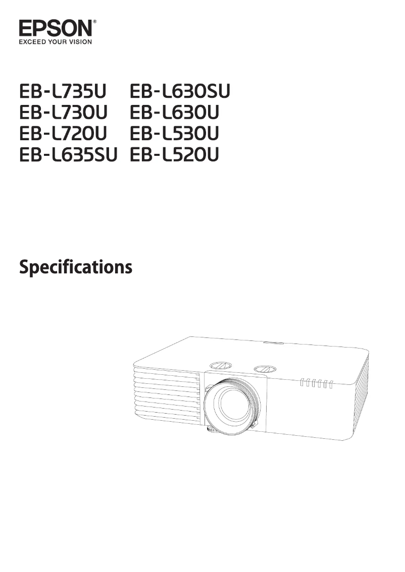 Image de la première page du manuel de l'appareil PowerLite EB-L630U
