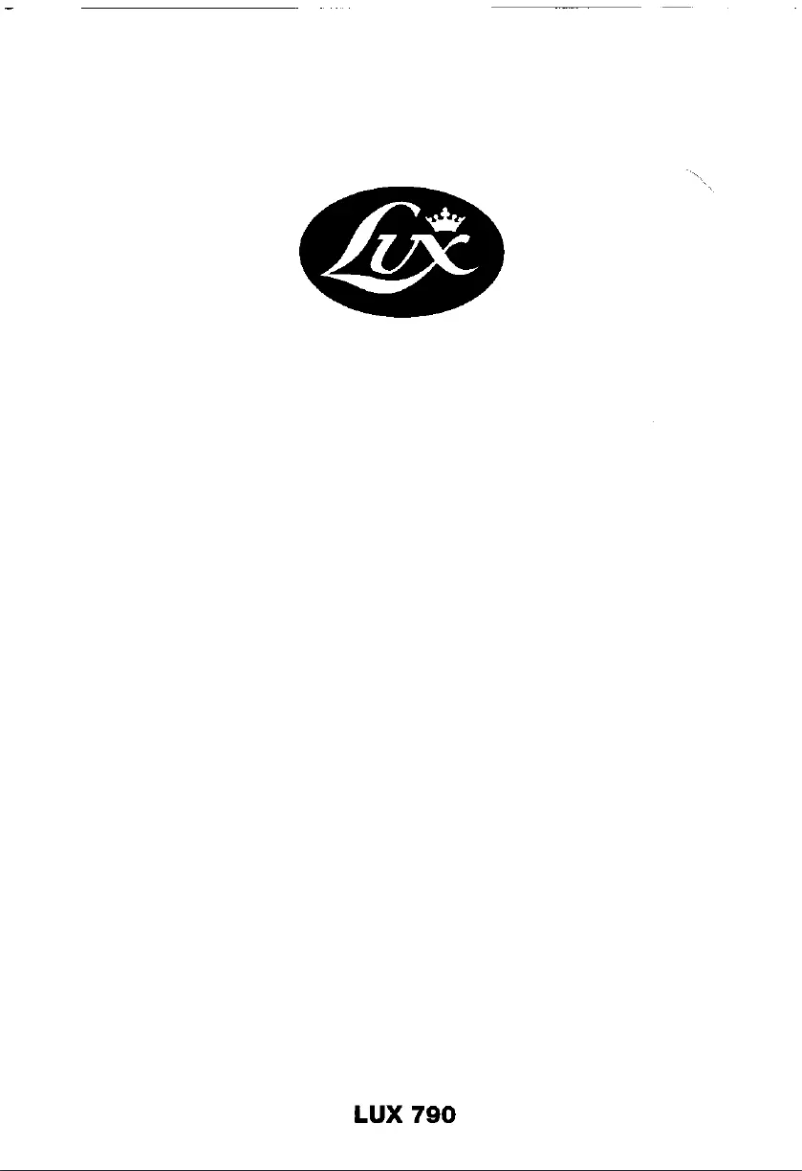 Page 1 de la notice Manuel utilisateur Lux 790