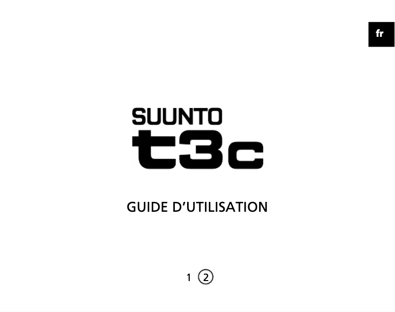 Page 1 de la notice Manuel utilisateur Suunto T3C