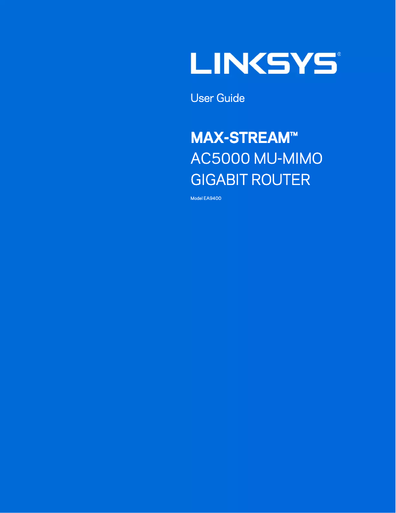 Página 1 del manual Manual de usuario Linksys Max-Stream EA9400