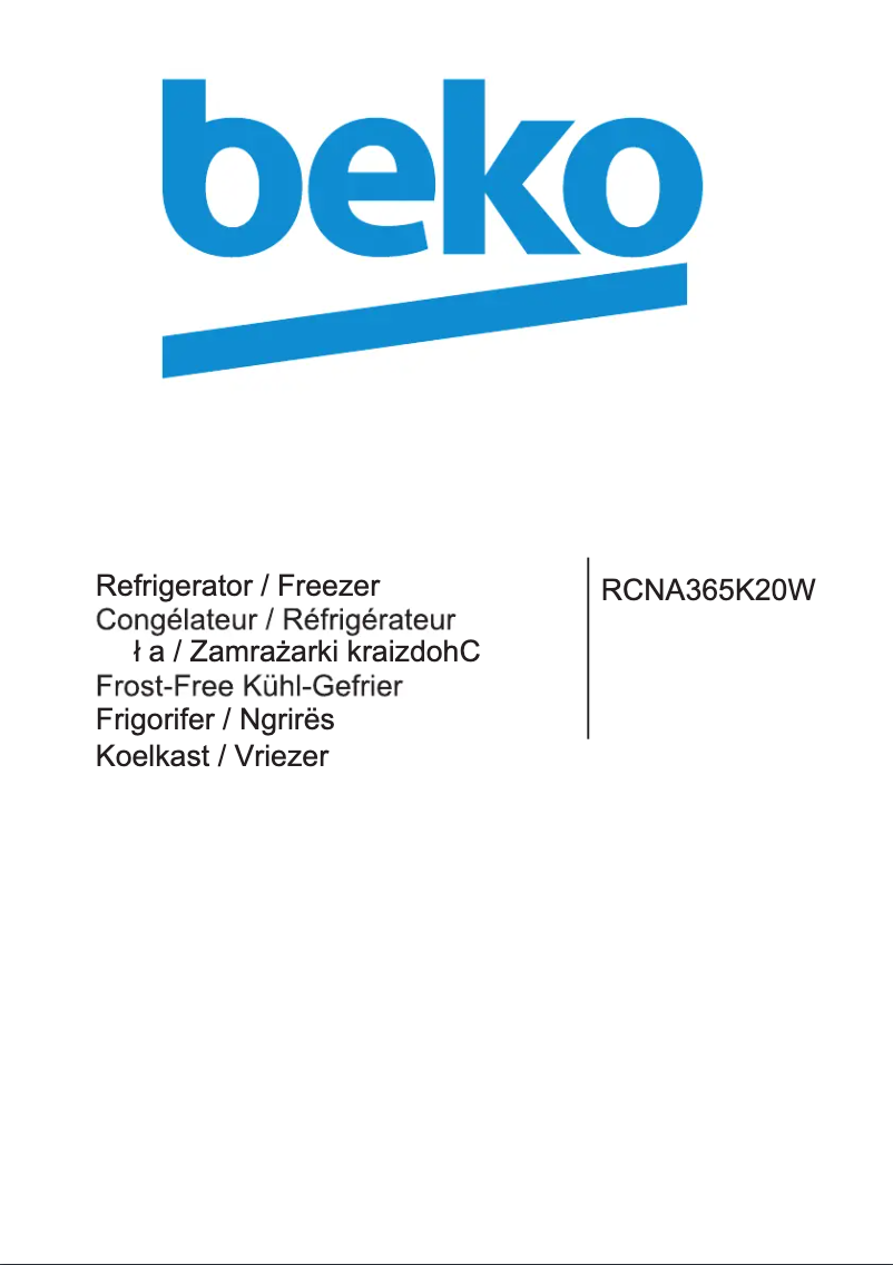 Page n°1 - Manuel utilisateur Beko RCNA365K20W