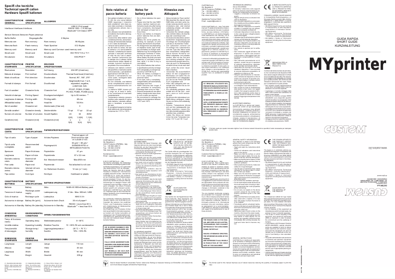 Page 1 de la notice Manuel utilisateur CUSTOM 911CP010200A33