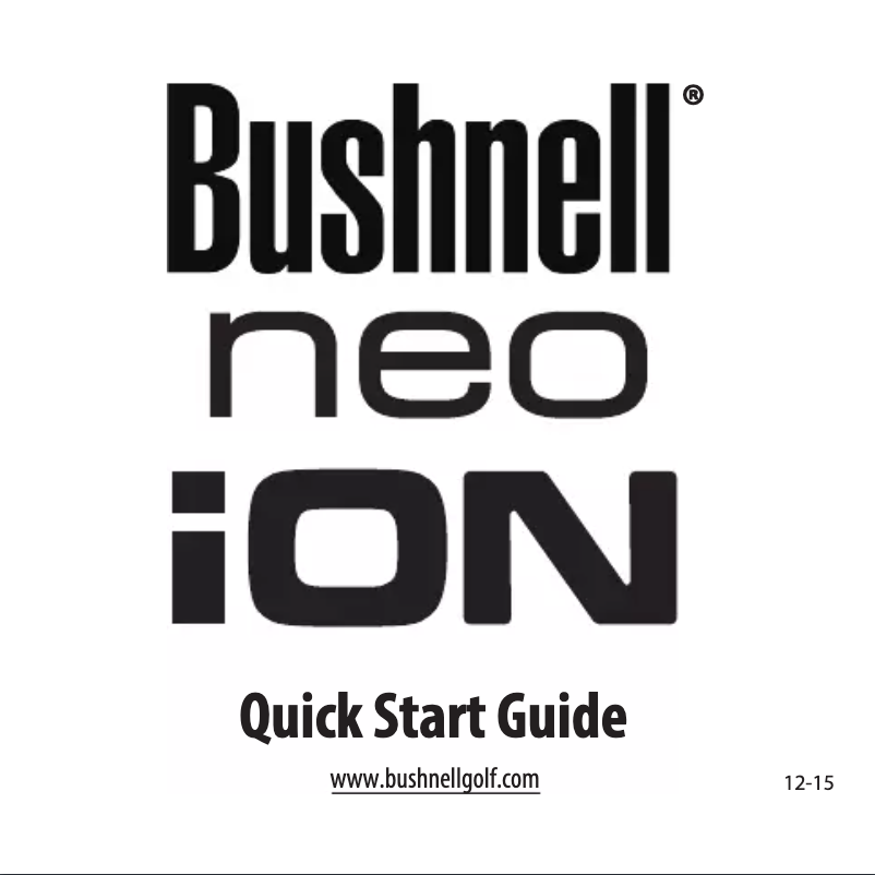 Page 1 de la notice Manuel utilisateur Bushnell Neo iOn