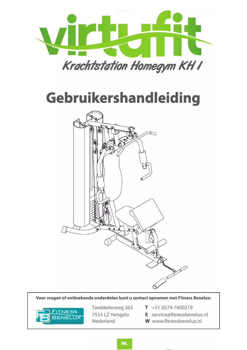 Page n°1 - Manuel utilisateur VirtuFit Homegym KH 1