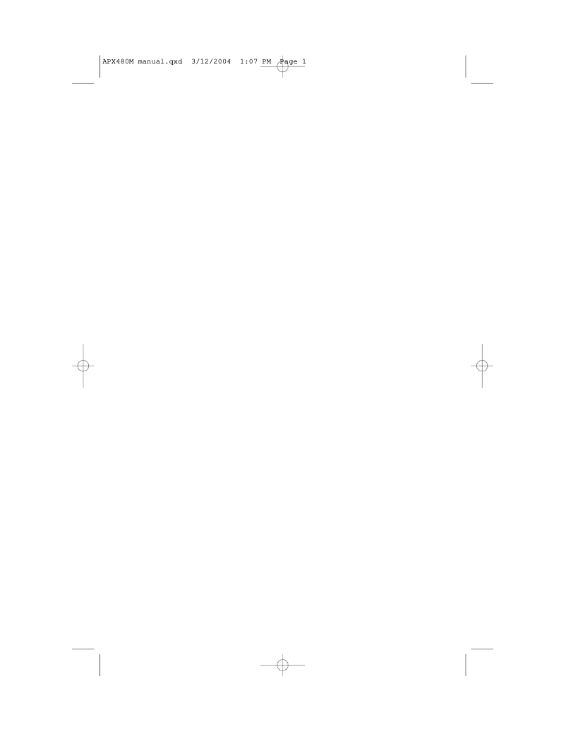 Page 1 de la notice Manuel utilisateur Clarion APX480M