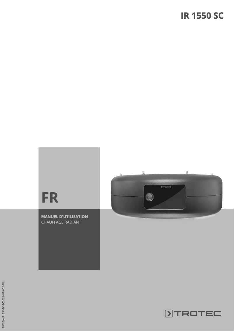 Image de la première page du manuel de l'appareil IR 1550 SC