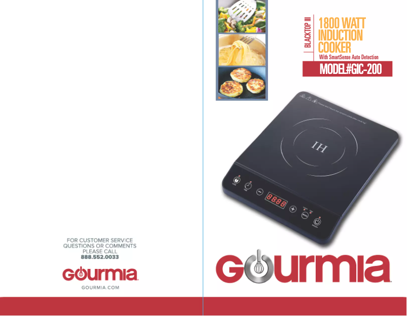 Page 1 de la notice Manuel utilisateur Gourmia GIC200