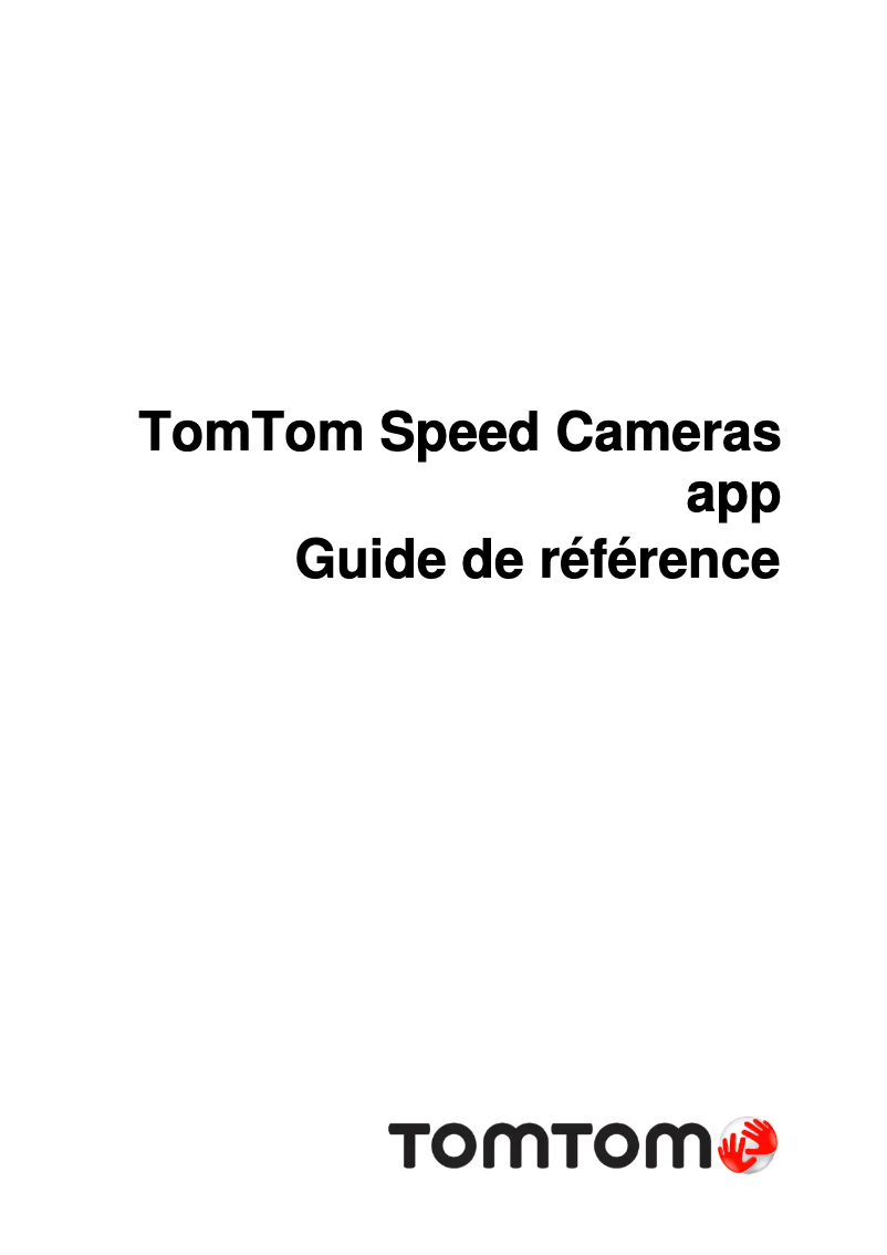 Image de la première page du manuel de l'appareil Speed Cameras app