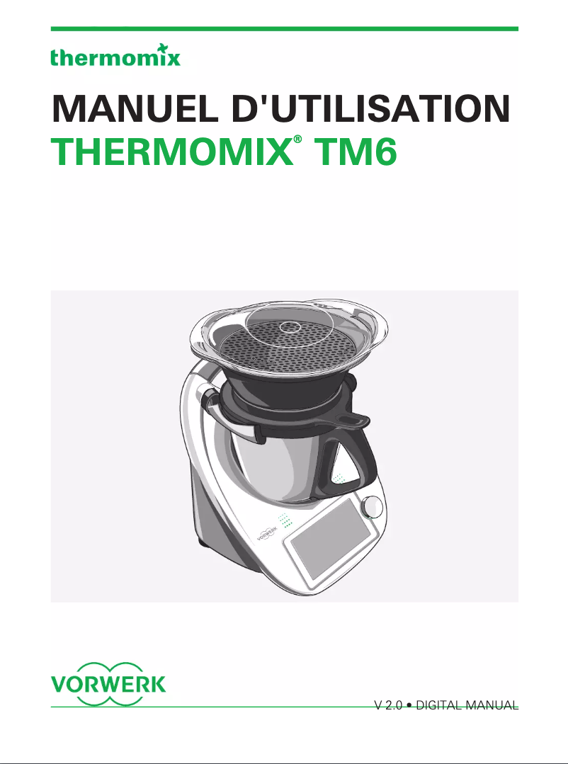 Page 1 de la notice Manuel utilisateur Thermomix TM6