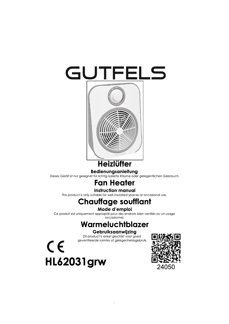 Page 1 de la notice Manuel utilisateur GUTFELS HL 62031 grw