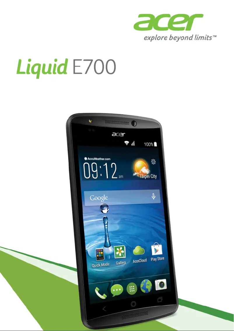 Page 1 de la notice Manuel utilisateur Acer Liquid E700 E39