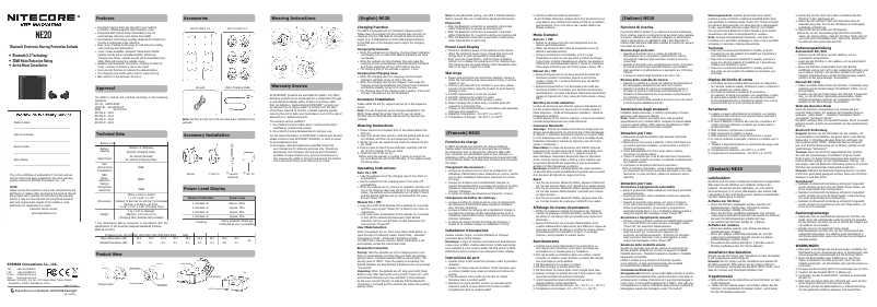 Page n°1 - Manuel utilisateur Nitecore NE20