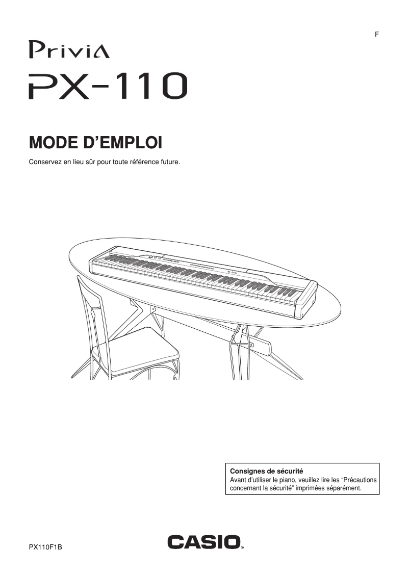 Página 1 del manual Manual de usuario Casio Privia PX-110