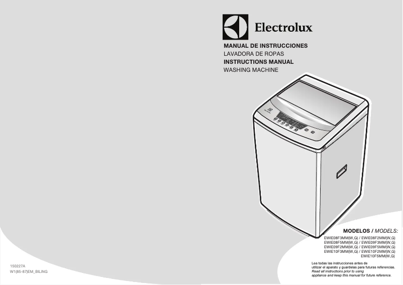 Page n°1 - Manuel utilisateur Electrolux EWIE09F2MMW