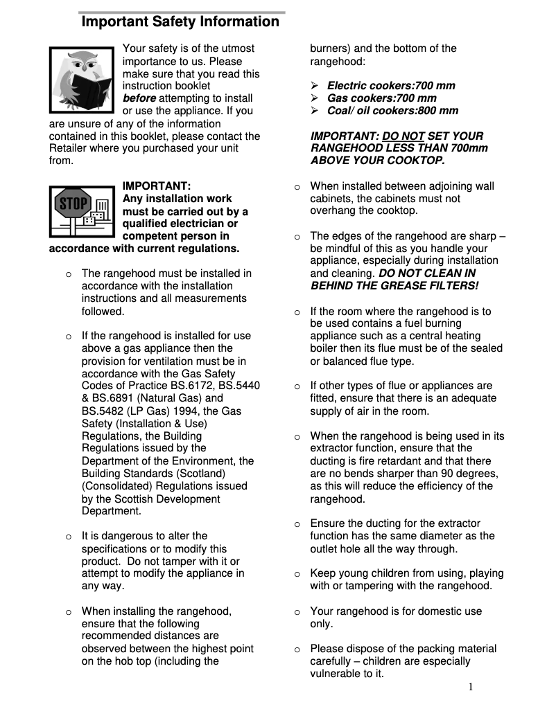 Página 1 del manual Manual de usuario Smeg SH670LSS