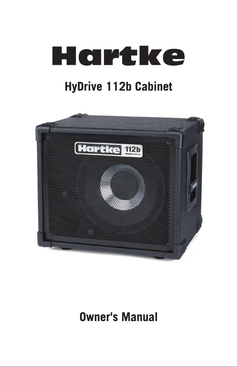 Page 1 de la notice Manuel utilisateur Hartke HyDrive 112b
