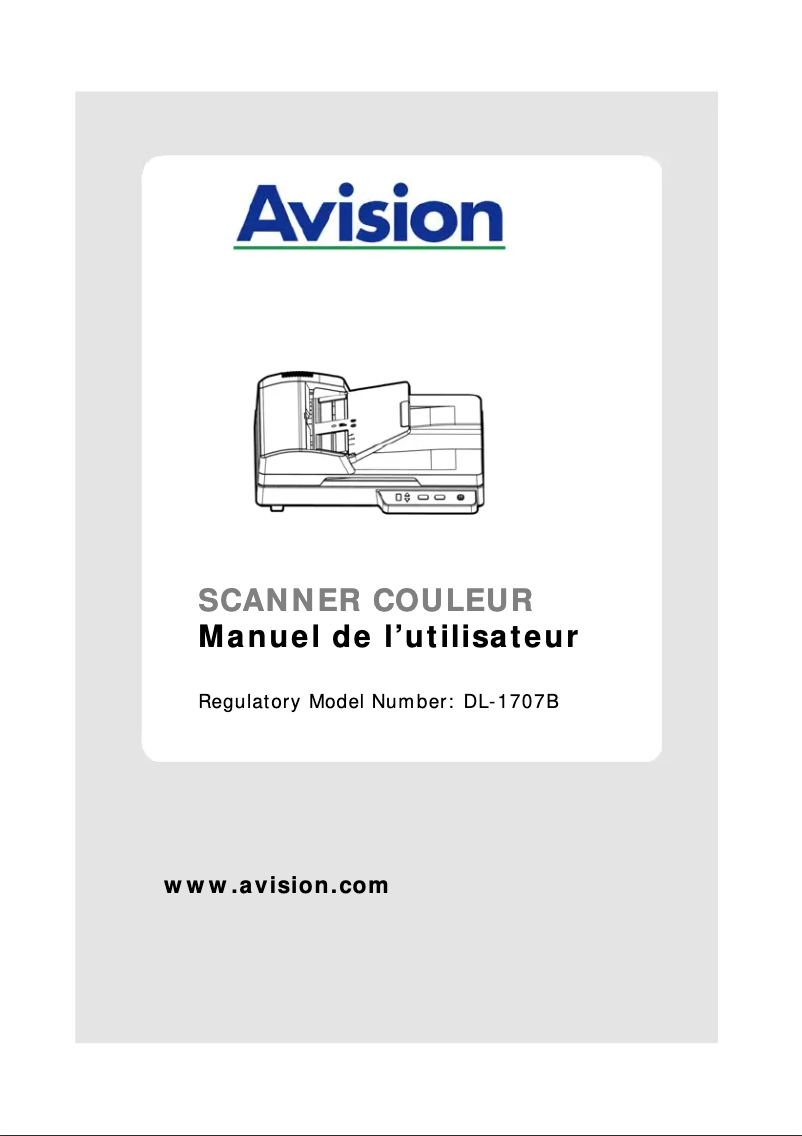 Page 1 de la notice Manuel utilisateur Avision DL-1707B